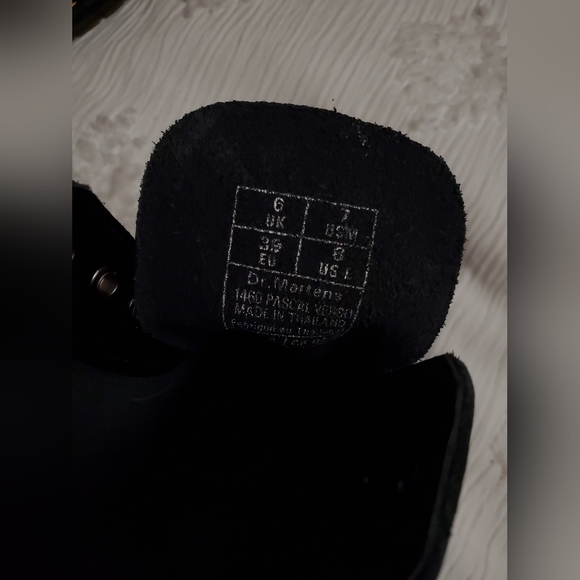 Dr Martens Pascal Verso Smooth Leather Lace Up Boots Size L8 M7 Classic Retro - Picture 8 of 12